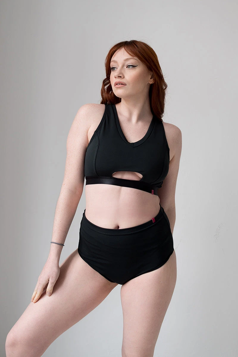 Pole Addict High Waisted Shorts - Black 2 Pole Addict High Waisted Shorts - Black - Image 2