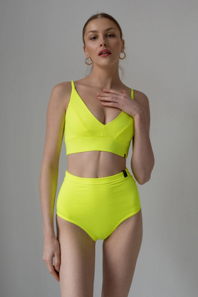 Pole Addict Scrunch Butt Basic High Waist Shorts - Neon Yellow 1 Pole Addict Scrunch Butt Basic High Waist Shorts - Neon Yellow