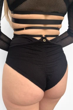 Lunalae Sasha V Cut Out Long Sleeve Top - Recycled Black Mesh -Radi Style Shop Drop4Wholesale MeshRelease backdetail 994c72d1 f0a4 474a 9ef8 39f2c97ce1f8