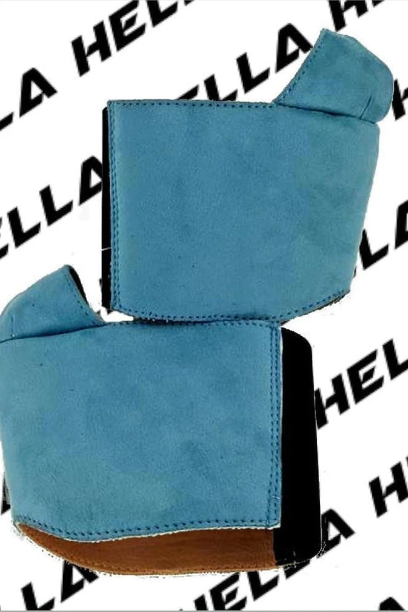 Hella Heels Classique Shoe Protector - Baby Blue Faux Suede 1 Hella Heels Classique Shoe Protector - Baby Blue Faux Suede