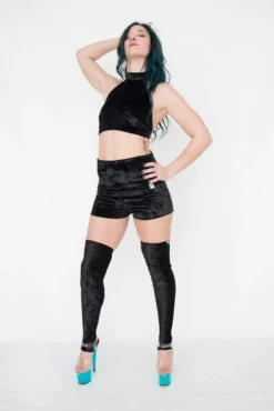 Paradise Chick Animal Leg Warmers (with Kneepads) - Black Velvet -Radi Style Shop EXI 2083 2 c062e395 ae19 492f 90aa d46693ff3f1c