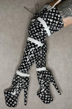 Hella Heels Branded Thigh High 8inch Boots - Black 18 Hella Heels Branded Thigh High 8inch Boots - Black -Radi Style Shop EmpireKicksBrandedblack8inchpoledancethighhighboot 8 1