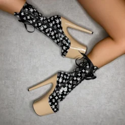 Hella Heels Branded 8inch Boots - Black/Sand -Radi Style Shop EmpireKicksBrandedblack sand8inchpoledanceboot 1 1