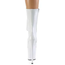Pleaser USA Flamingo-1050 8inch Pleaser Boots - Patent White -Radi Style Shop FLAMINGO 1050 W M09