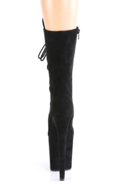 Pleaser USA Flamingo-1050FS Faux Suede 8inch Pleaser Boots - Black -Radi Style Shop FLAMINGO 1050FS BFS M09