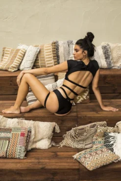 Paradise Chick Frankie Wrap Top - Black 11 Paradise Chick Frankie Wrap Top - Black -Radi Style Shop Garter Short Black 02 1