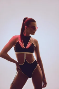 Hamade Activewear Neck Ring High Waisted Bottoms - Black/White Binding 12 Hamade Activewear Neck Ring High Waisted Bottoms - Black/White Binding -Radi Style Shop HM 52 2a4e4f1b 9895 45f7 ac41 45378236b4a9