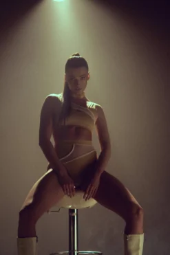 Hamade Activewear Asymmetric Top - Beige 12 Hamade Activewear Asymmetric Top - Beige -Radi Style Shop HM 65