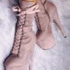 Hella Heels High BabyDoll 7inch Boots - Lilac Mink