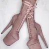 Hella Heels High BabyDoll 8inch Boots - Lilac Mink