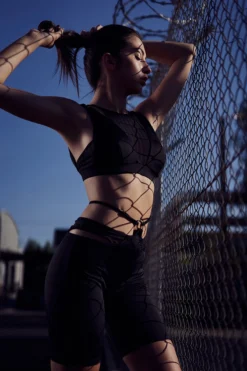 Hamade Activewear O-Ring Cycling Shorts - Black 16 Hamade Activewear O-Ring Cycling Shorts - Black -Radi Style Shop HighNeckMeshStripeTop5 1