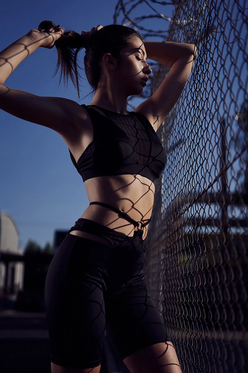 Hamade Activewear O-Ring Cycling Shorts - Black 7 Hamade Activewear O-Ring Cycling Shorts - Black - Image 7