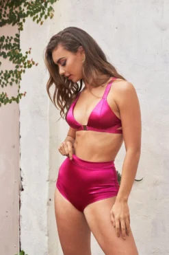 Lunalae High Waist Shorts - Satin Magenta -Radi Style Shop HighWaistShortsLunaPolewear 144websize 1800x1800 54be1ec0 fc41 4af6 b91e e3a2f7415e4a