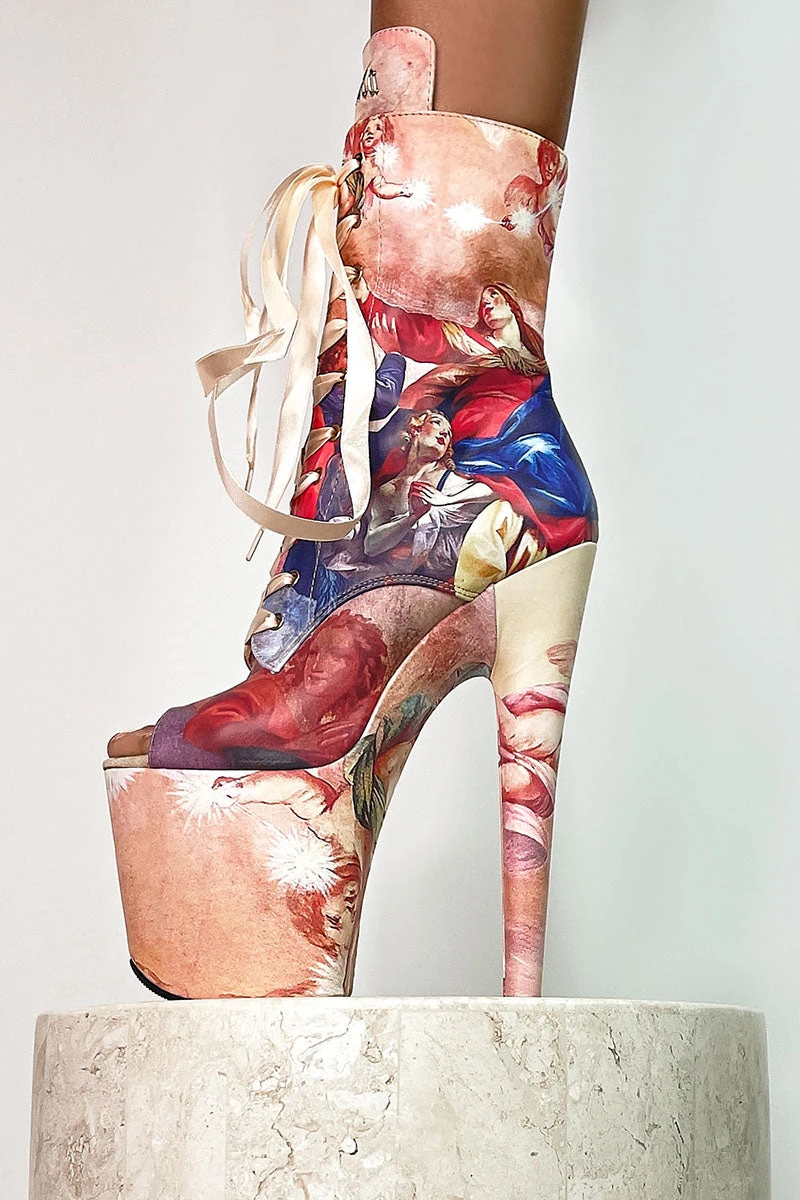 Hella Heels Renaissance Open Toe 8inch Boots - Holier Than Thou - Image 2