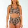 AMBR Designs Eco Crop Top - Gingham