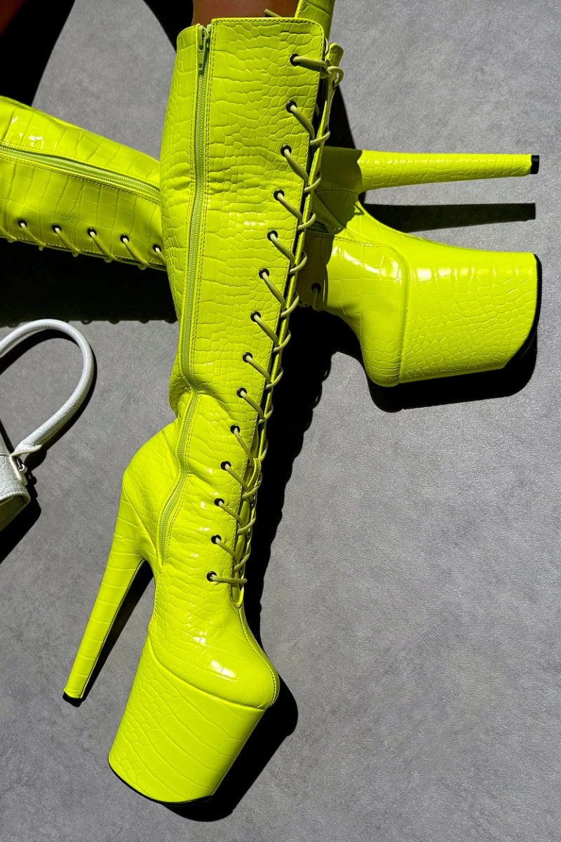 Hella Heels OH SNAP Knee High Boots - 8inch 1 Hella Heels OH SNAP Knee High Boots - 8inch