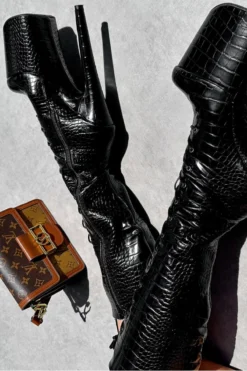 Hella Heels Cold Blooded Black Knee High Boots - 8inch -Radi Style Shop IMG 0319 0d6a8147 3d79 4526 aa06 a5218c79ee42 1