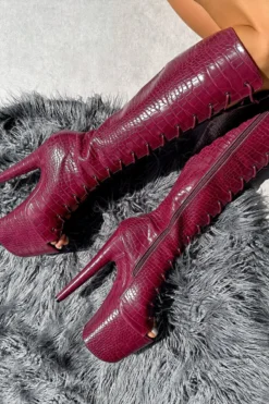 Hella Heels I Don't Bite Open Toe Knee High Boots - 8inch -Radi Style Shop IMG 0418 1