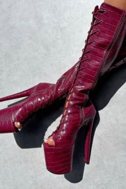 Hella Heels I Don't Bite Open Toe Knee High Boots - 8inch -Radi Style Shop IMG 0441