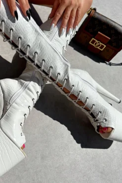 Hella Heels Ghosted Open Toe Knee High Boots - 8inch -Radi Style Shop IMG 0541 1