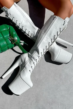 Hella Heels Ghosted Knee High Boots - 8inch -Radi Style Shop IMG 0580