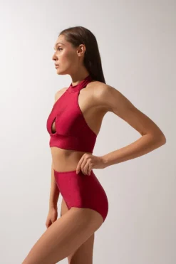 Shark Polewear High Waist Shorts - Wine -Radi Style Shop IMG 0760