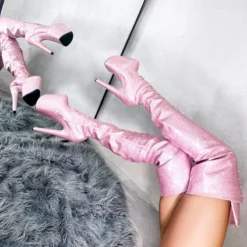 Hella Heels The Glitterati Thigh High 8inch Boots - Sugarbaby -Radi Style Shop IMG 4199