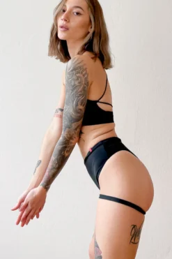 Pole Addict Bliss Garter Shorts - Black -Radi Style Shop IMG 4414