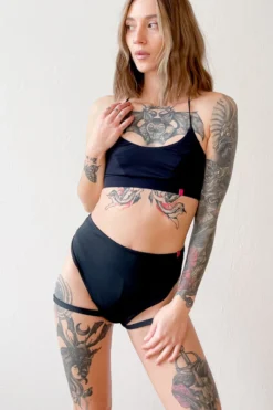 Pole Addict Bliss Garter Shorts - Black -Radi Style Shop IMG 4425