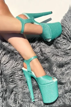 Hella Heels The Glitterati 8inch Stilettos - Baby Blues -Radi Style Shop IMG 7242
