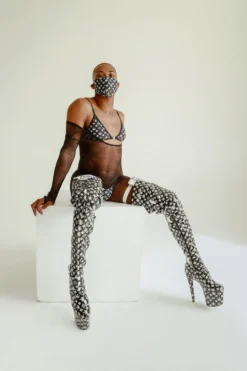 Hella Heels Branded Thigh High 8inch Boots - Black 20 Hella Heels Branded Thigh High 8inch Boots - Black -Radi Style Shop IMG 7766 Edit 1