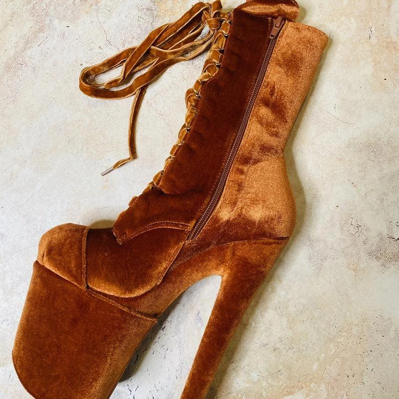 Hella Heels Classique Velvet Shoe Protector - Brandy 2 Hella Heels Classique Velvet Shoe Protector - Brandy - Image 2