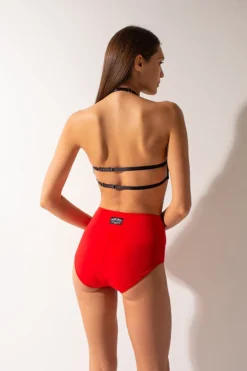 Shark Polewear High Waist Shorts - Red -Radi Style Shop IMG 9307