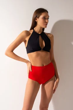 Shark Polewear High Waist Shorts - Red -Radi Style Shop IMG 9316