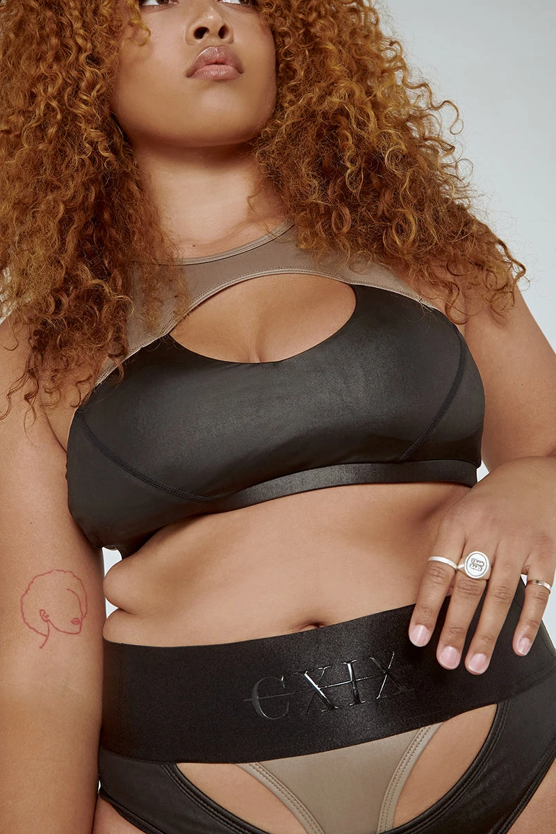 CXIX I Slay Sports Bra - Black/Mink - Image 10