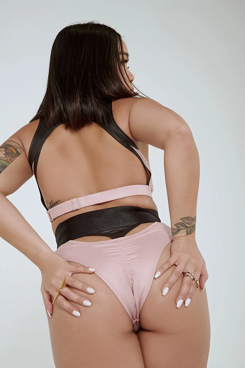 CXIX I Slay Sports Bra - Pink/Black - Image 3