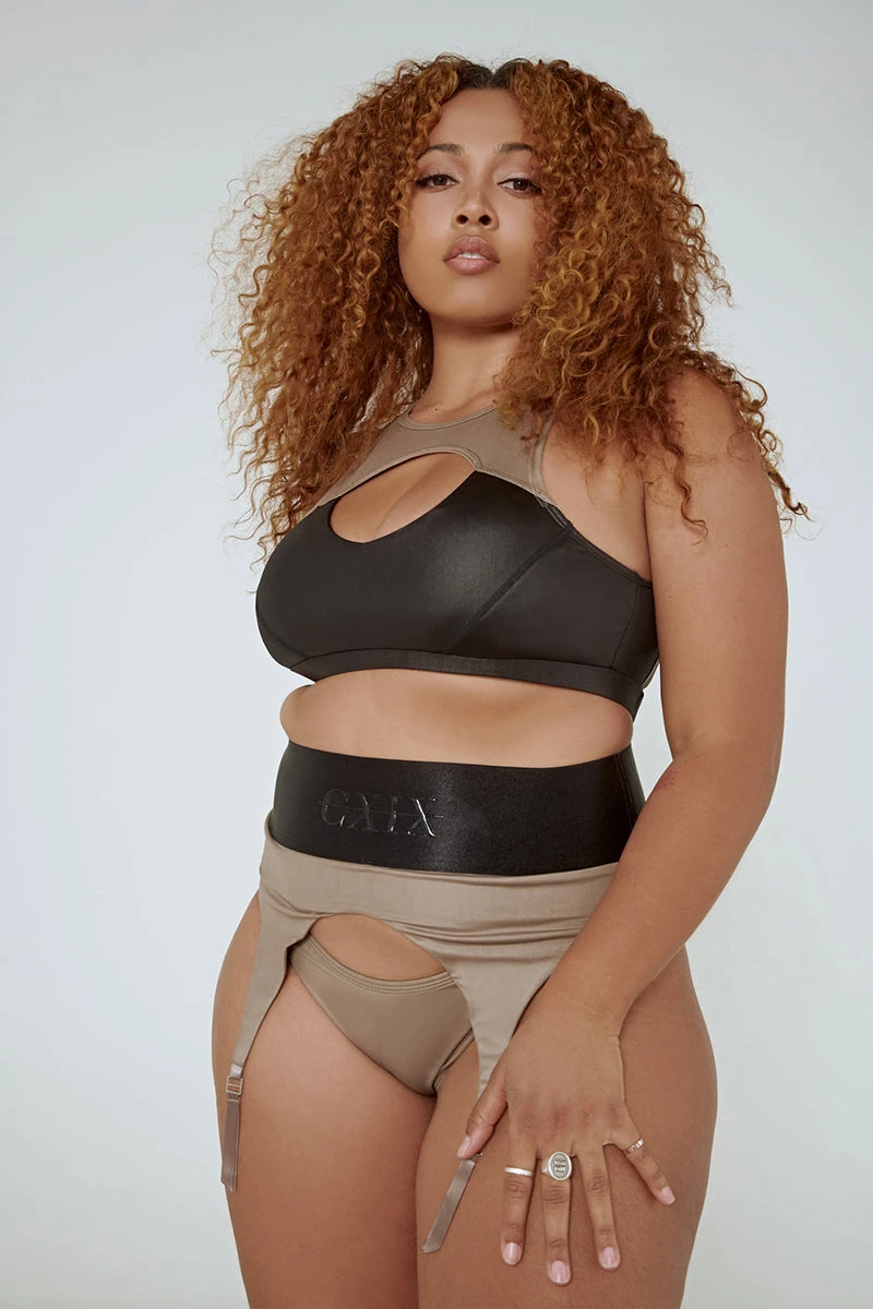 CXIX Snatched Garter Bottoms - Mink 1 CXIX Snatched Garter Bottoms - Mink