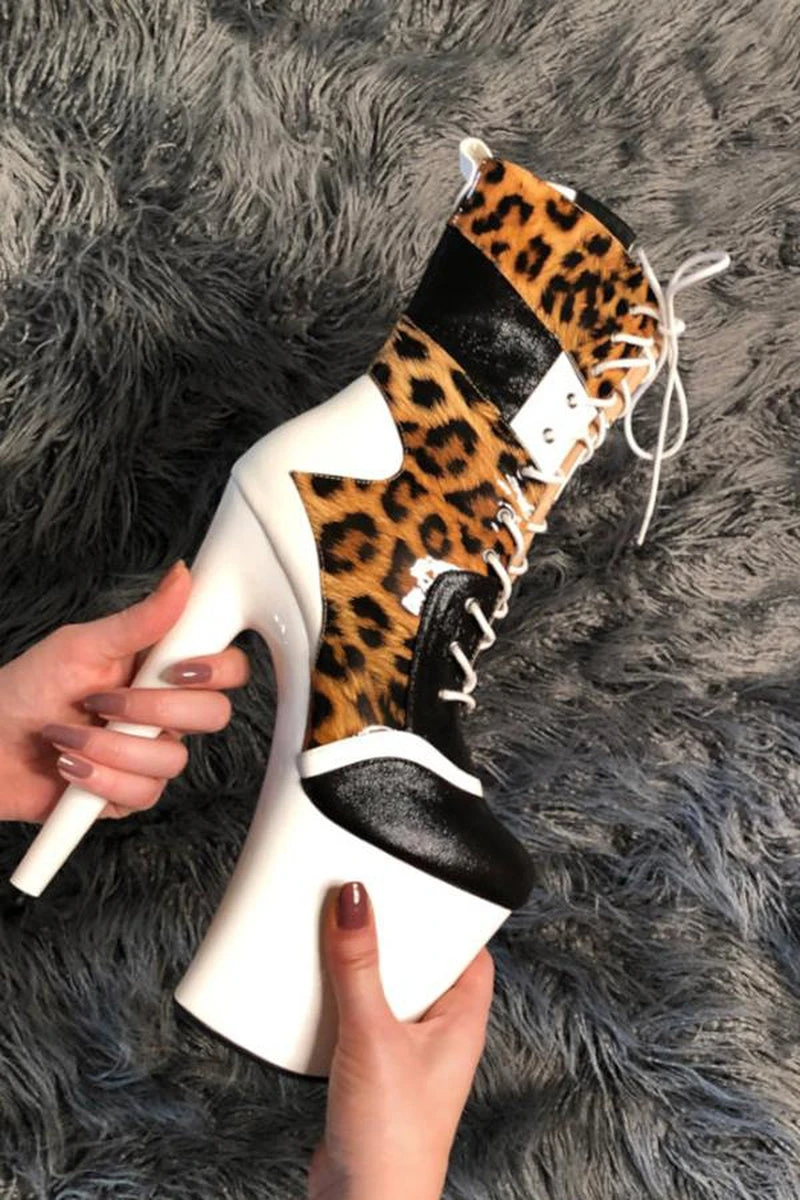 Hella Heels EmpireKicks 8inch Boots - White 3 Hella Heels EmpireKicks 8inch Boots - White - Image 3