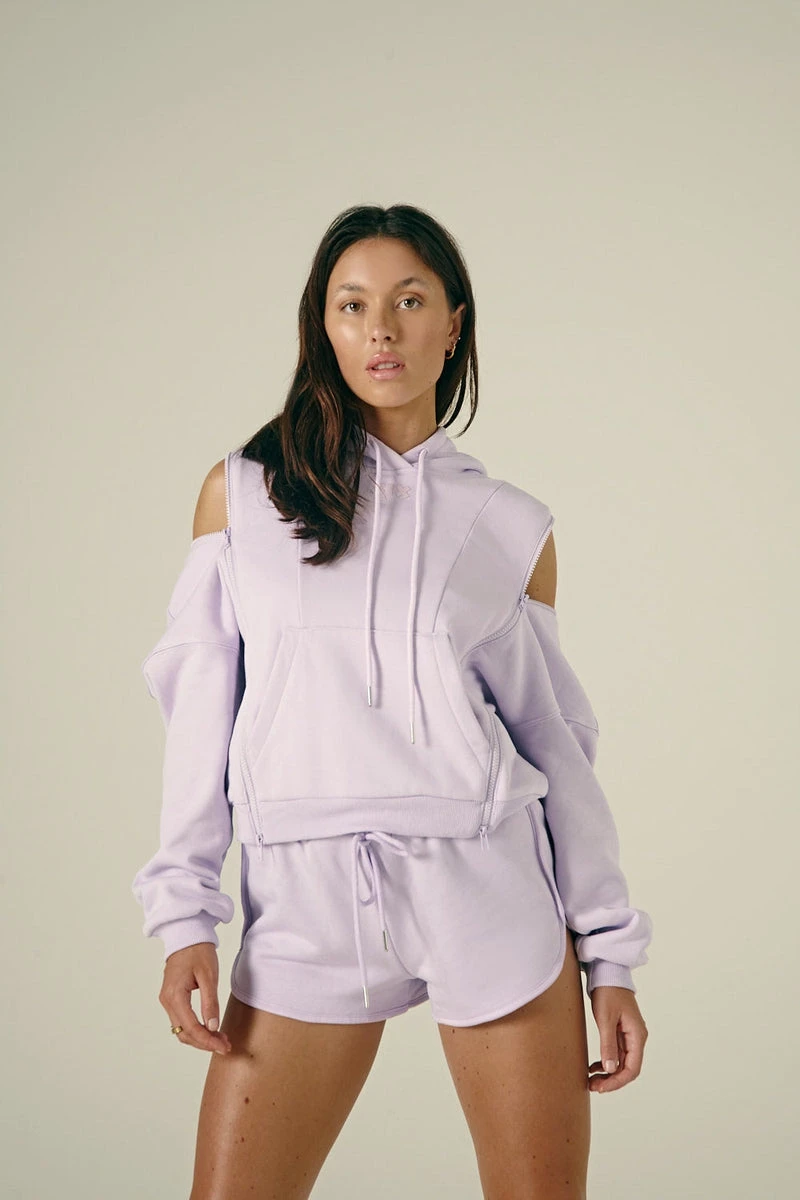 CXIX Droptop Zip Hoodie - Lilac 4 CXIX Droptop Zip Hoodie - Lilac - Image 4