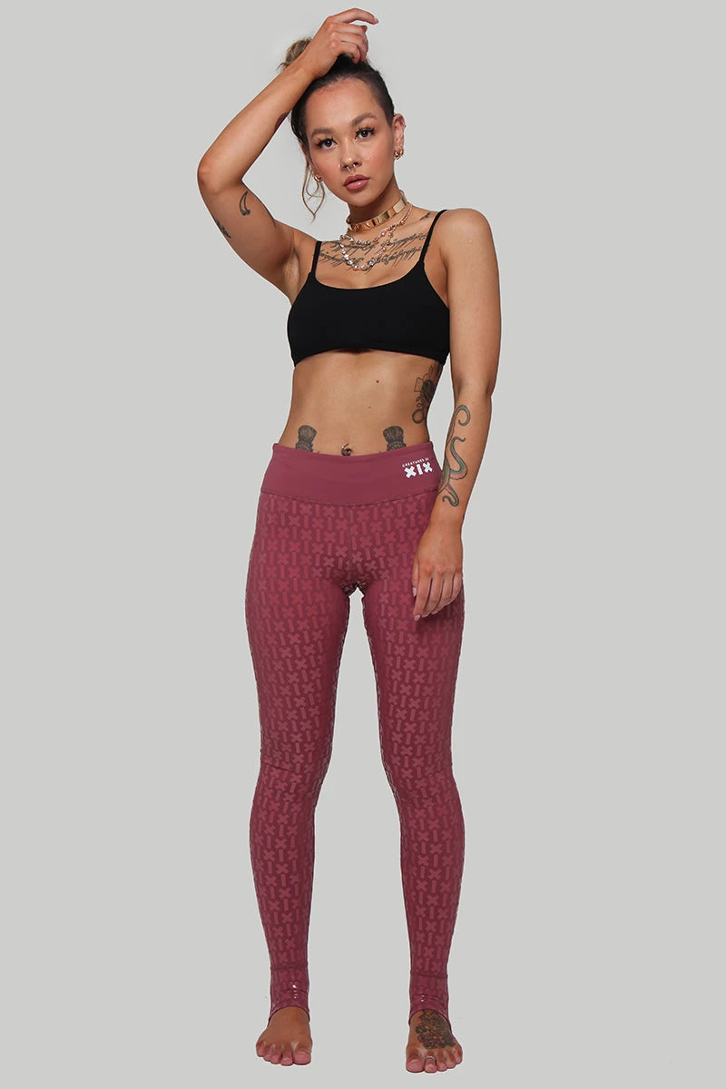 CXIX Gecko Grip Leggings - Mauve 6 CXIX Gecko Grip Leggings - Mauve - Image 6