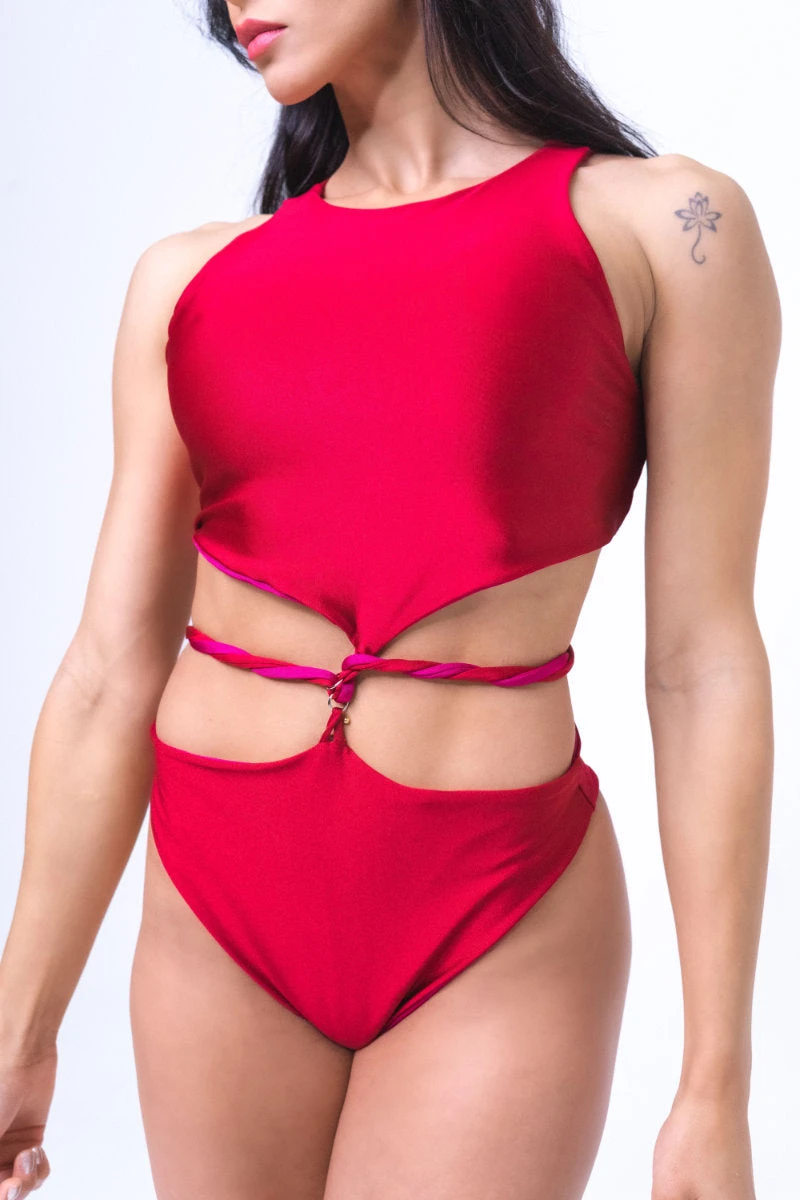 Sorte Infinity Bodysuit - Reversible Poppy Red 7 Sorte Infinity Bodysuit - Reversible Poppy Red - Image 7