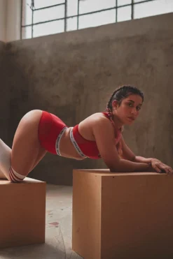 Rolling Alpha High Waisted Hot Pants - Red 10 Rolling Alpha High Waisted Hot Pants - Red -Radi Style Shop Natalia7