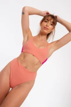 Nona Perkasa Night Lily Bottoms - Coral Pink/Fuschia -Radi Style Shop NightLilyCoralP04