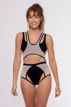 Nona Perkasa Orchid Body Harness - Black/Sand -Radi Style Shop OrchidHBLackNude3 1