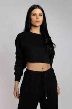 CXIX Oversized Cropped Jumper - Black -Radi Style Shop Oversized Black20 08 20CreaturesofXIXEcom 44