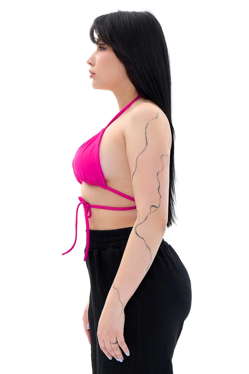 MÆD Bikini Top - Matte Pink 3 MÆD Bikini Top - Matte Pink - Image 3