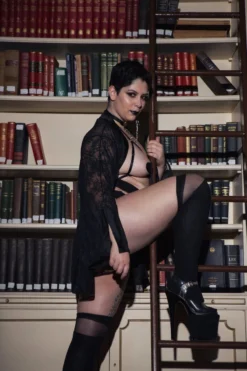 Rolling Over The Knee Transparent Banded Socks - Black (3 Sizes Available) -Radi Style Shop Rolling 369