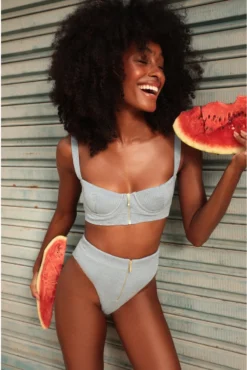 Rolling Britney Shorts - Light Blue Lurex -Radi Style Shop RollingDEZ22 43 copy