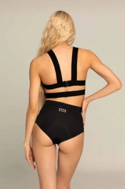 Paradise Chick High Waisted Shorts - Black -Radi Style Shop SHORTHIGHWAISTBLACKSTRIPES3