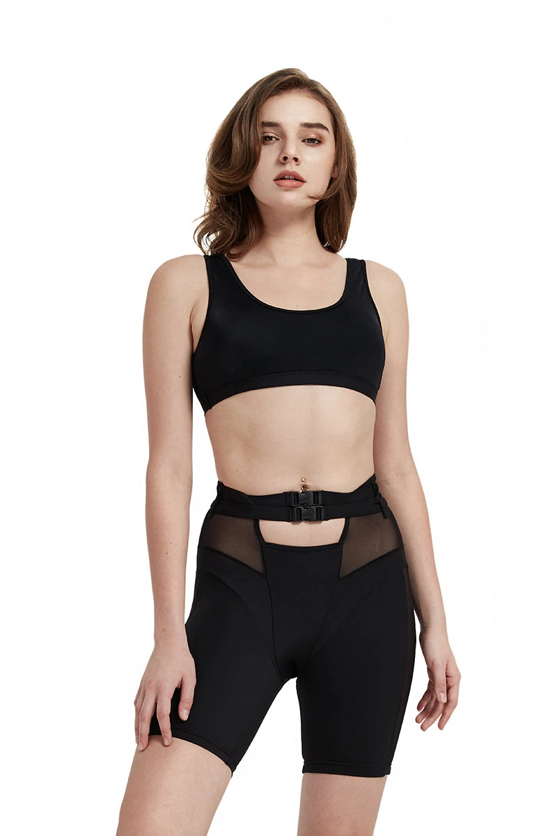 Hamade Activewear Buckle Cycling Shorts - Black 6 Hamade Activewear Buckle Cycling Shorts - Black - Image 6